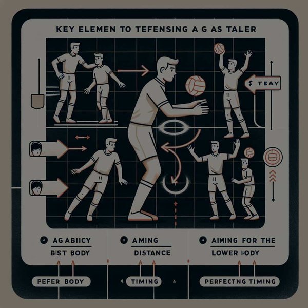 Quels sont les éléments clés à enseigner pour réussir une bonne défense sur un adversaire plus grand ?